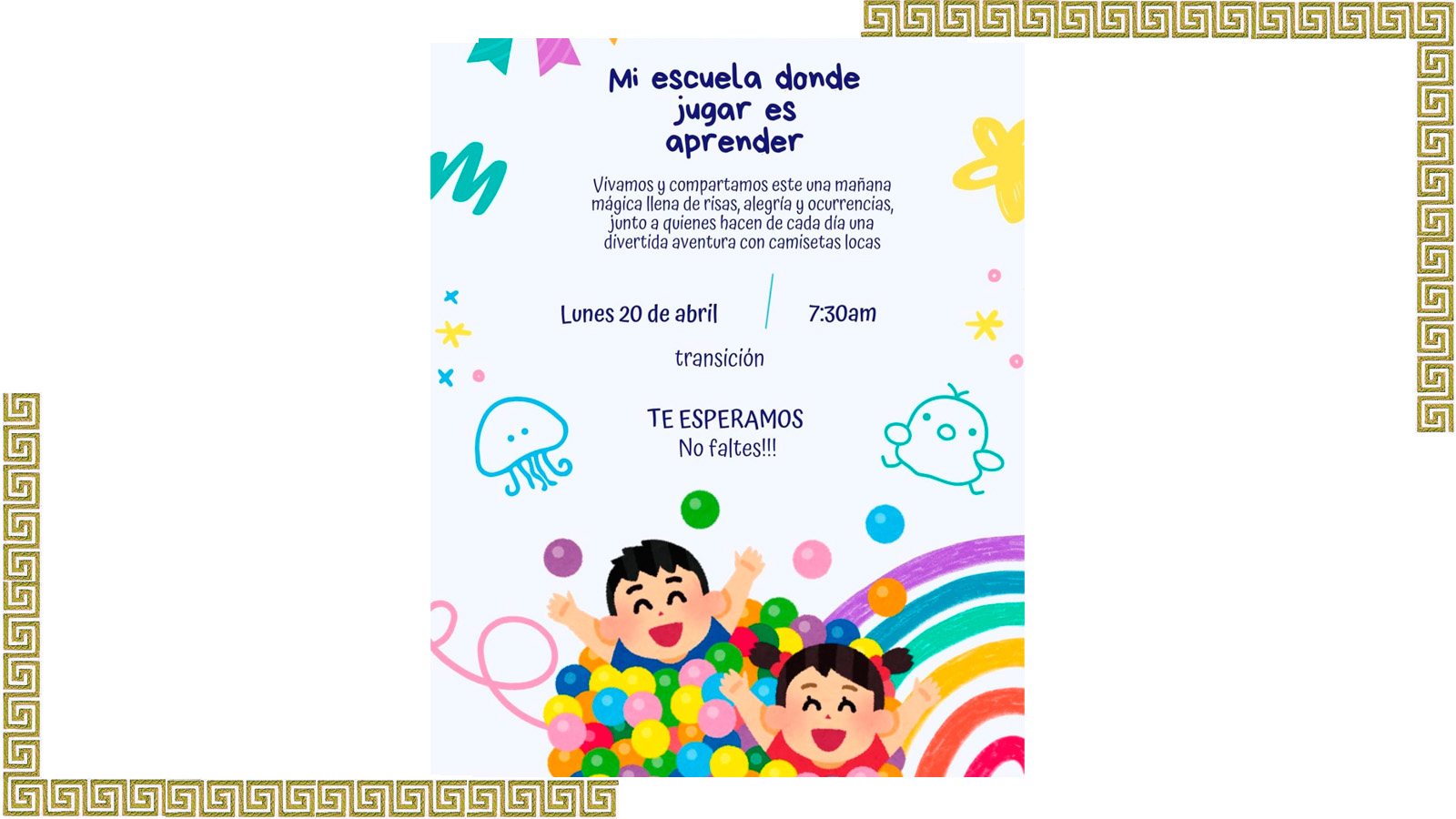 Mi Escuela Donde Jugar es Aprender 